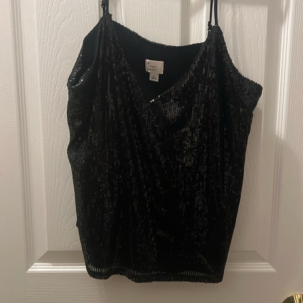 Small black sequin top